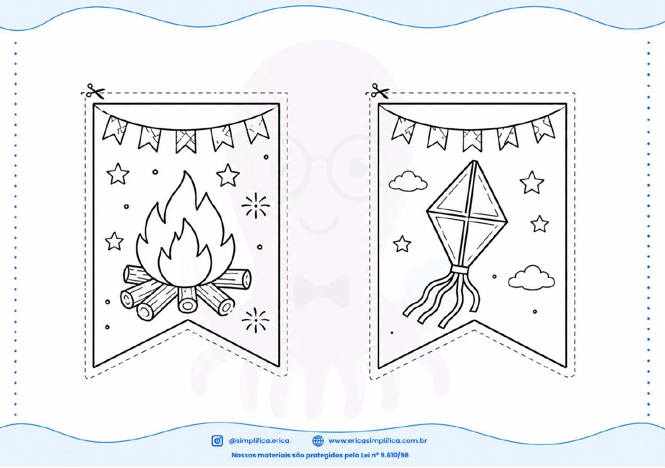 Bandeirinhas para Colorir